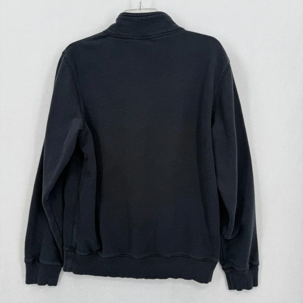 Nike Men's M Full Zip Fleece Jacket 349146-010 Black Athletic White Swoosh Y2K‎
